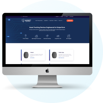Asset Live Track Website on a Computer Screen Mobile