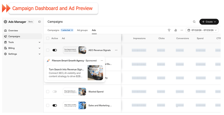ChatGPT Ads - Ads Setup- ChatGPT Dashboard - how to create a campaign in ChatGPT