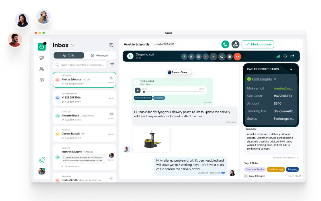 aircall workspace B2B
