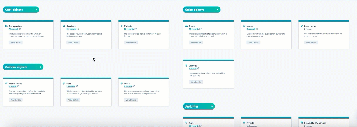 HubSpot Data Model